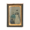Ambrotipo retrato hombre y mujer