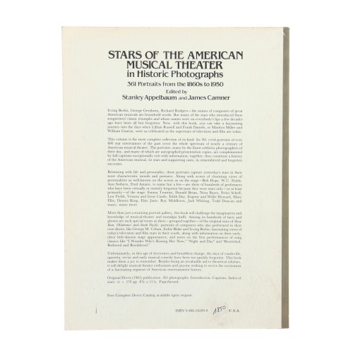 Libro Stars of the American Musical Theater in Historic Photographs (Ingles)