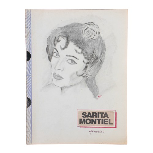 Dibujo a lapiz Memorias de Sara Montiel