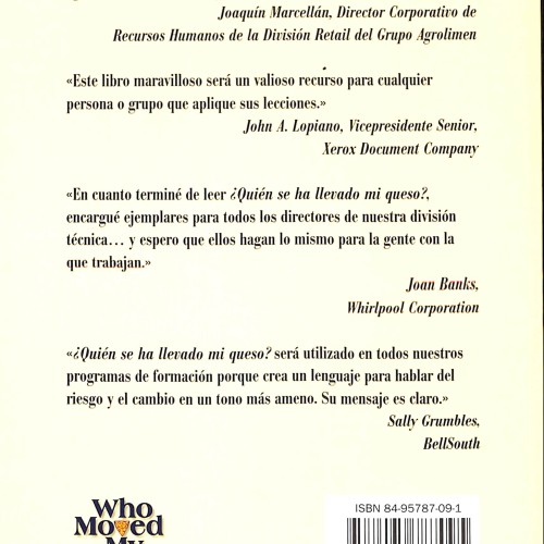 Libro “¿Quién se ha llevado mi queso?”