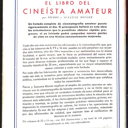 Libro: El cinema de 8 m/m (Subtítulo: De la toma de vistas a la proyección)