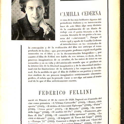 Libro:  8 1/2 de Fellini (o 8 ½ de Fellini).
