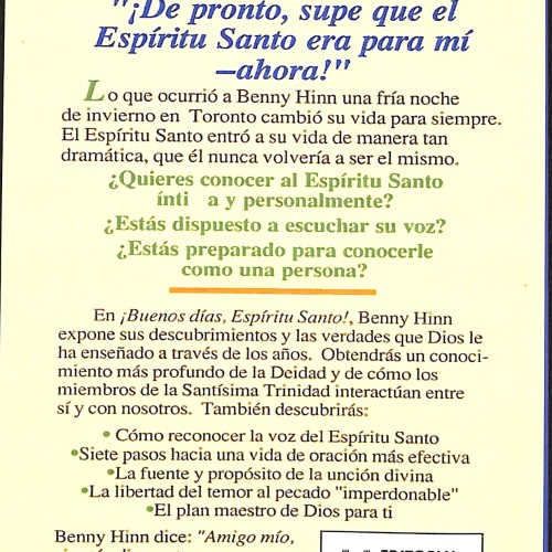Libro: Buenos Días, Espíritu Santo.