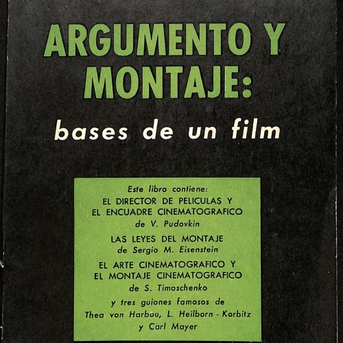 Libro: Argumento y montaje: bases de un film.