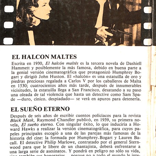 Libro: El Halcón Maltés (Dashiell Hammett) y El Sueño Eterno (Raymond Chandler)