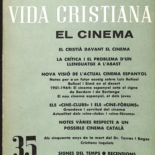Libro:  Qüestions de Vida Cristiana: El Cinema (N.º 35).