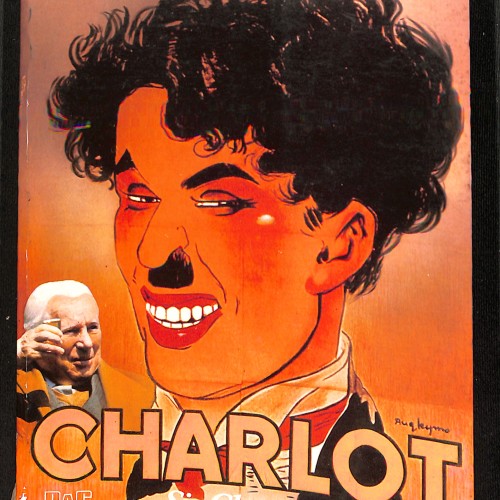 Libro:  Charlot: Sir Charles Chaplin (en la portada aparecen superpuestos el personaje y la persona).
