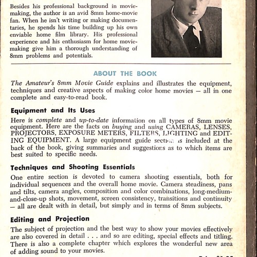 Libro:  The Amateur's 8mm Movie Guide.