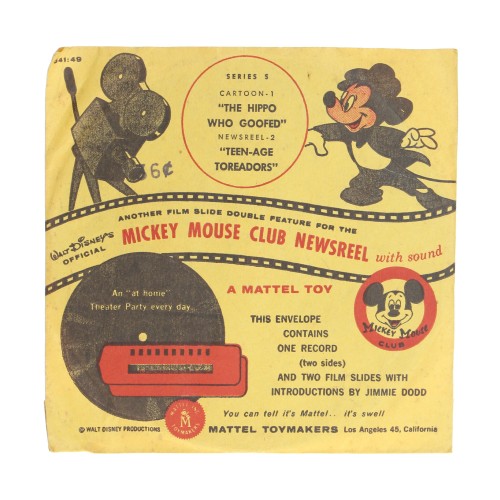 Vinilo Mattel Mickey Mouse Club Newsreel - Teen-Age Toreadors (Sonido)