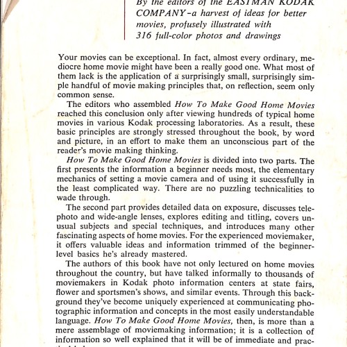 Libro:  How to Make Good Home Movies.