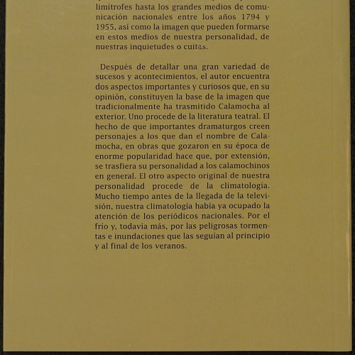 Libro: Calamocha en la prensa nacional (1794-1955). Noticias, sucesos y guerras.