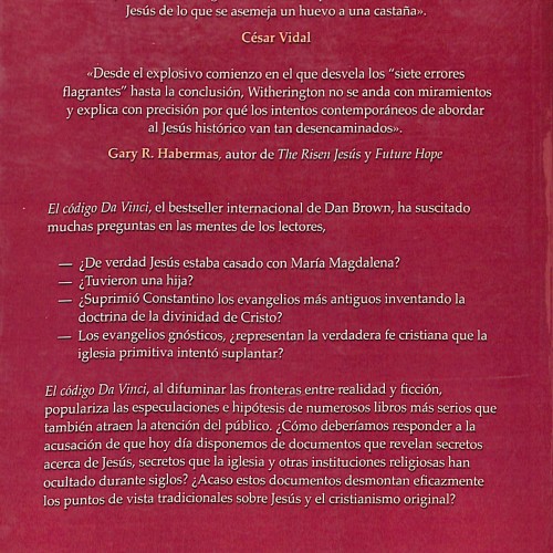 Libro:  Una respuesta definitiva al Código Da Vinci. Los siete errores de la novela de Dan Brown.