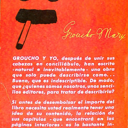 Libro: Groucho y Yo.