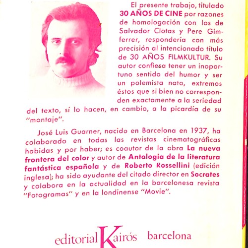 Libro: 30 años de cine en España.