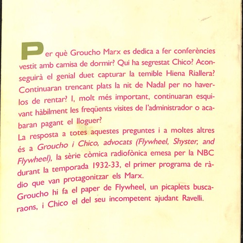 Libro: Groucho i Chico, advocats.