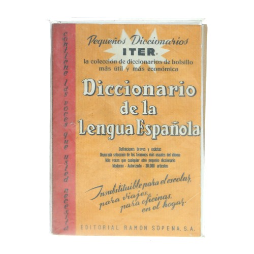 Libro Diccionario de la Lengua Española Iter