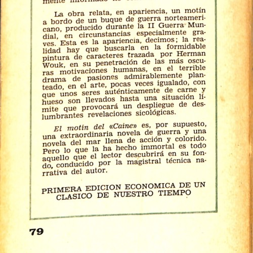 Libro:  El motín del "Caine".