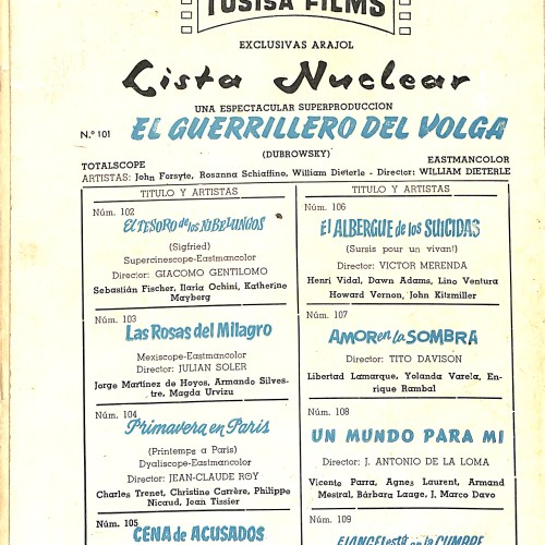 Libro: Películas Estrenadas 1960.
