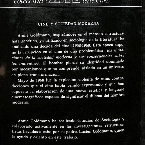 Libro: Cine y sociedad moderna.