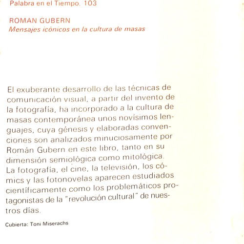Libro:   Mensajes icónicos en la cultura de masas.