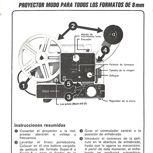 Libro: Eumig Mark 610 D / Mark 607 D: Proyector mudo para todos los formatos de 8 mm.