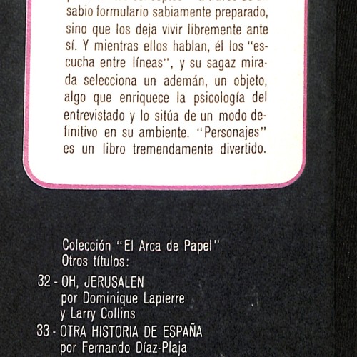 Libro:  Personajes.