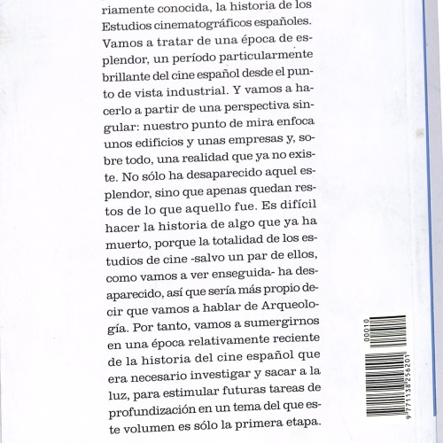 Libro:  Los estudios cinematográficos españoles.