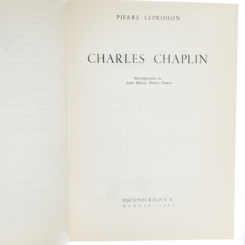 Libro Charles Chaplin - Pierre Leprohon