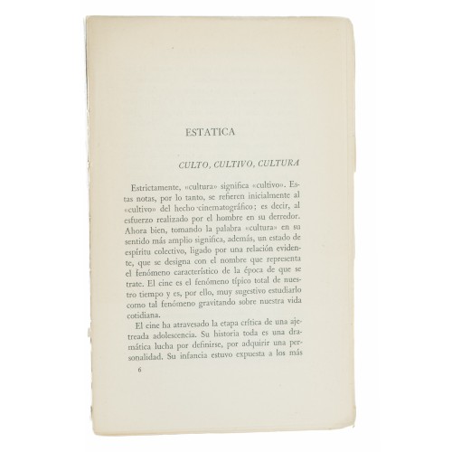 Libro Cultura de cine - Estatica