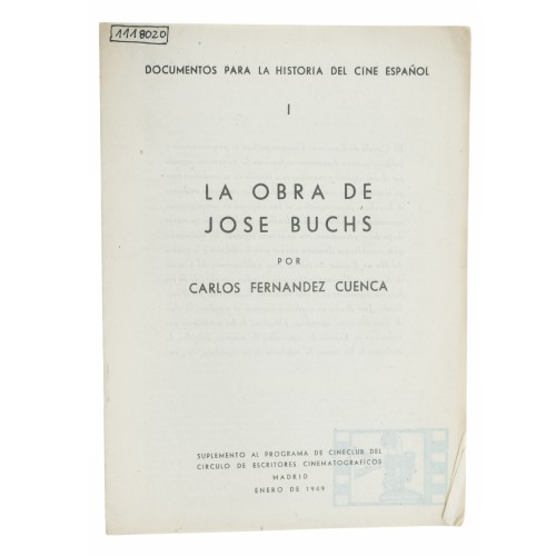 Libro La obra de Jose Buchs - Carlos Fernandez Cuenca