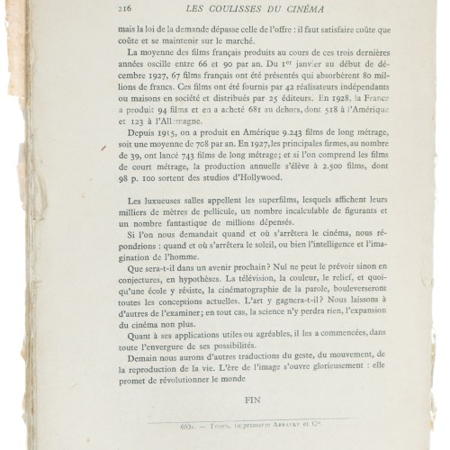 Libro Les Coulisses du cinema