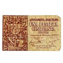 Billete Una peseta cincuenta centimos Ayuntamiento de Barcelona