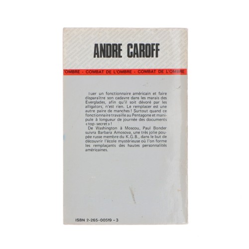 Libro Bonder Et la Pouppe Russe Andre Caroff (Frances)