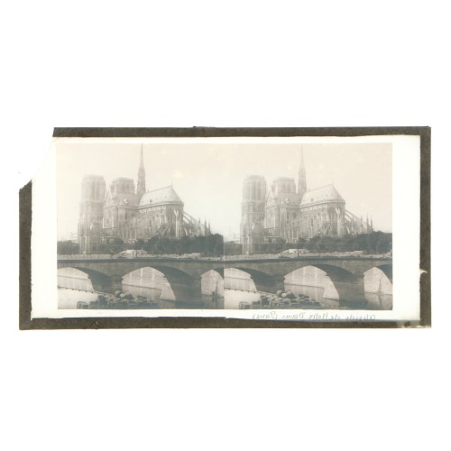 Vista estereoscopica cristal - Abside de Nore Dame (Paris)