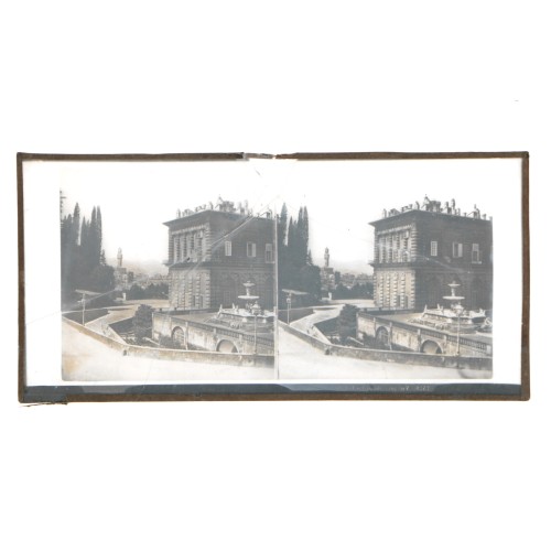 Vista estereoscopica cristal - Vue prise du jardin Boboli, nº2, Florence