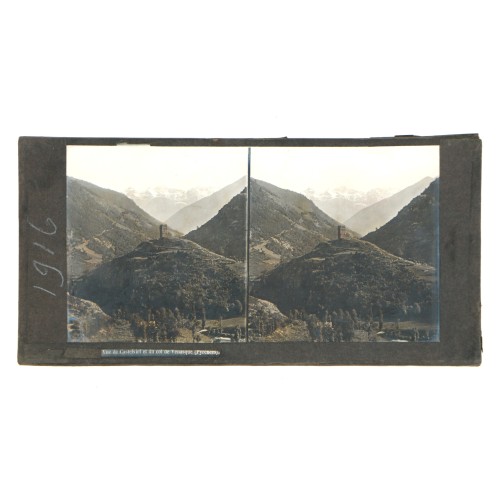 Vista estereoscopica cristal iluminado - Vue de Castelviet et du col de Venasque (Pyrenees)