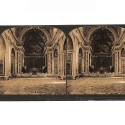 Vista estéreo de cartón Gorgeous interior of the church, Monastery of San Martino, Naples, Italy