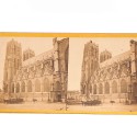 Vista estéreo de cartón Catedral de Bruselas (Bélgica)