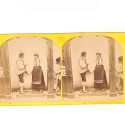 Vista estéreo de cartón  Vista 131: Trajes de Noruega y Dalecarlia (Expo 1867)