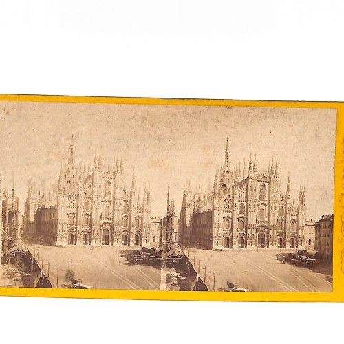 Vista estéreo Duomo de Milán (Catedral de Santa María Nascente), Piazza del Duomo