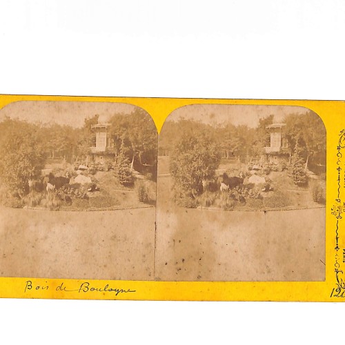 Vista estéreo Bois de Boulogne — Jardines del Bois de Boulogne, París