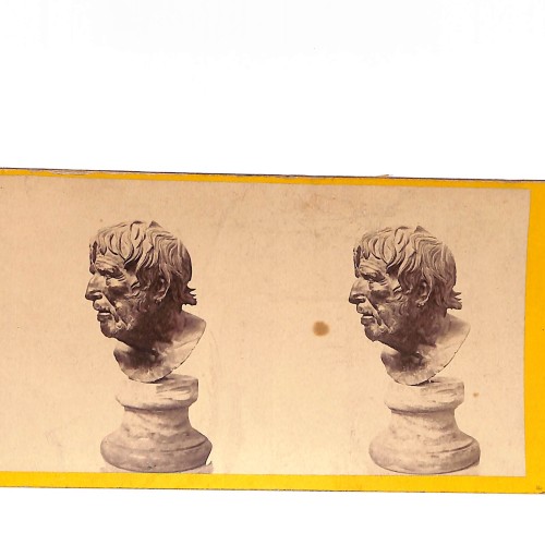Vista estéreo Busto de Séneca — Museo de Herculano (Ercolano)
