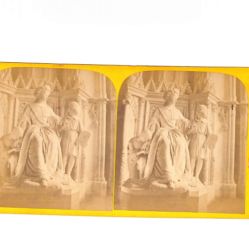 Vista estéreo Escultura alegórica — Interior monumental, Aix-les-Bains (Saboya)