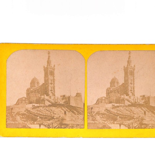 Vista estéreo Notre-Dame de la Garde — Marsella (vista general)