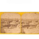 Vista estéreo Roma — Vista del Tíber con puente y ciudad histórica (prob. Ponte Sant’Angelo / área del Foro Boario)