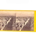 Vista estéreo Pompeya — Calle recta con vista general hacia el Vesubio (prob. Via dell’Abbondanza)