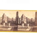 Vista estéreo Pompeya — Patio con mosaicos y columnas (prob. Casa del Fauno / atrio pompeyano)