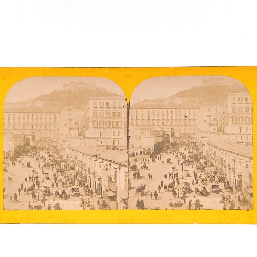Vista estéreo Napoli — Via Toledo con Castel Sant’Elmo al fondo