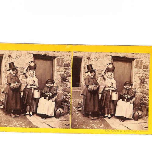 Vista estéreo Group of Three Welsh Peasants — nº 125