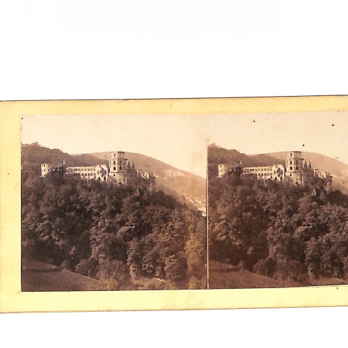 Vista estéreo Le Château d’Heidelberg, pris de la Terrasse — Serie Bords du Rhin, nº 55